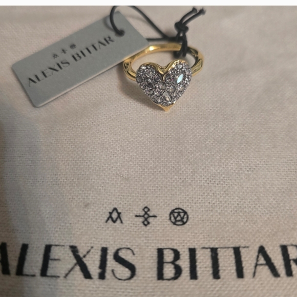 Alexis Bittar Gold Heart Ring - Picture 1 of 5